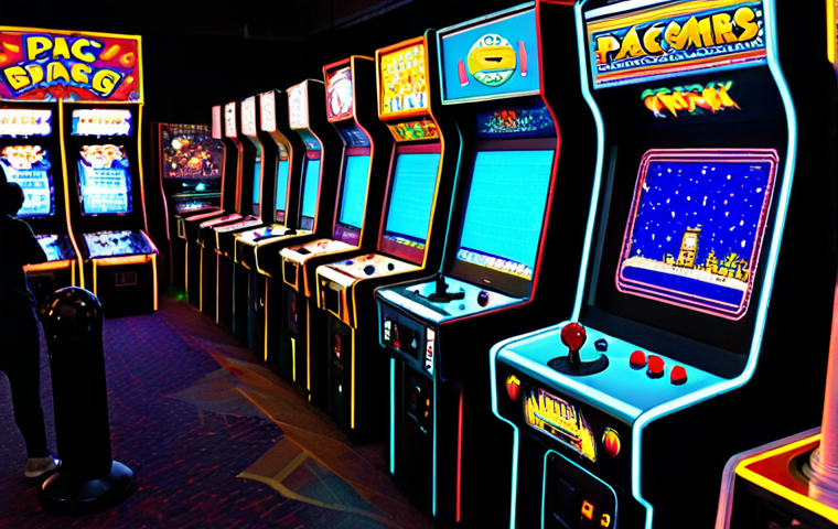 Retro Arcade Nostalgia**

A vibrant, bustling 1980s arcade, filled with classic cabinets like Pac-Man and Space Invaders. Teenagers and young adults are engrossed in gameplay, illuminated by the neon glow of the screens. Focus on the energy and excitement of the era. Details include joystick grips, CRT monitor reflections, and period-appropriate clothing. professional photography, high quality, safe for work, appropriate content, fully clothed, family-friendly, perfect anatomy, natural proportions, professional

**