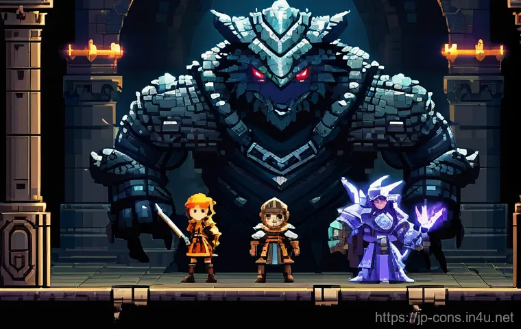 SNES  슈퍼패미컴  롤플레잉 게임 추천 - **Prompt:** A diverse group of four young adventurers, comprising a brave swordsman, a wise female m...