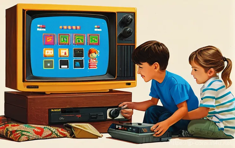 비디오게임기의 가격 변천사 - **Prompt 1: Retro Gaming Childhood Dream**
    A warm, nostalgic illustration of two elementary scho...