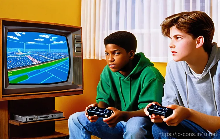 비디오게임기의 가격 변천사 - **Prompt 1: Retro Gaming Childhood Dream**
    A warm, nostalgic illustration of two elementary scho...